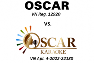 Applied-for mark  “OSCAR KARAOKE, figure” is being opposed